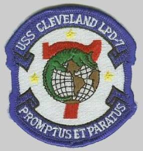 LPD-7 USS Cleveland crest insignia patch