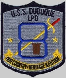 LPD-8 USS Dubuque patch crest insignia