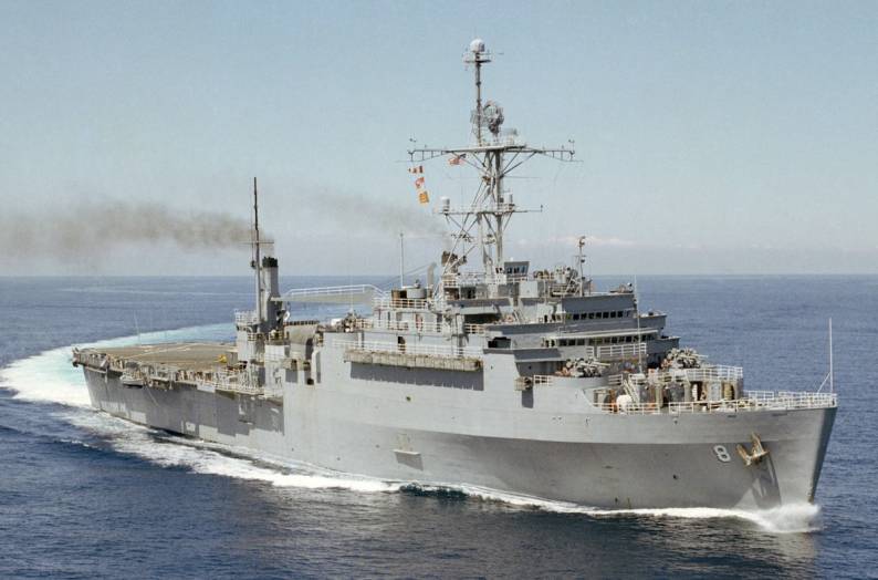 LPD-8 USS Dubuque underway 1976