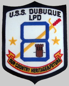 USS Dubuque LPD-8 crest insignia patch