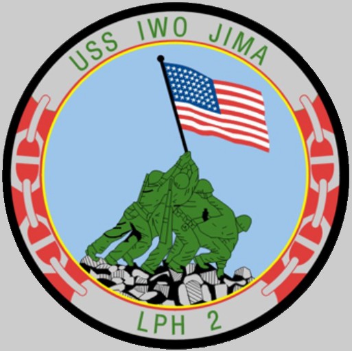 lph-2 uss iwo jima insignia crest patch badge amphibious assault ship landing platform helicopter us navy 02x