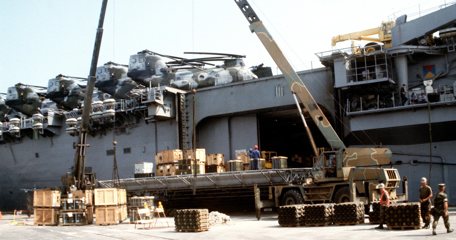 lph-9 uss guam iwo jima class amphibious assault ship landing platform helicopter us navy 33 morehead city north carolina