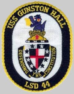 lsd 44 uss gunston hall patch insignia crest badge dock landing ship us navy