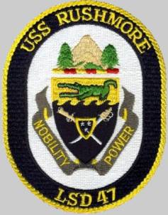 uss rushmore lsd-47 patch crest insignia