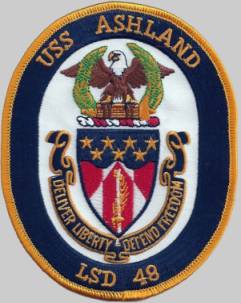 lsd 48 uss ashland patch insignia crest badge us navy dock landing ship