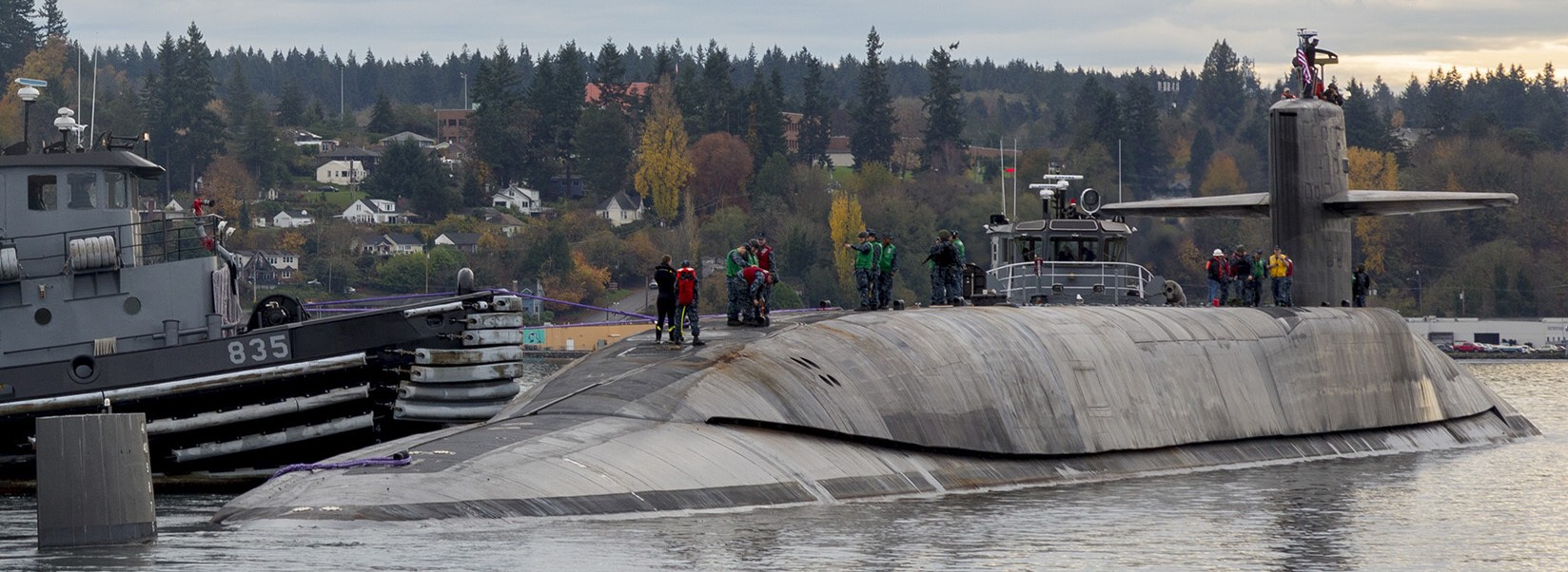 ssgn-727 uss michigan guided missile submarine ohio class us navy naval base kitsap bremerton 2016