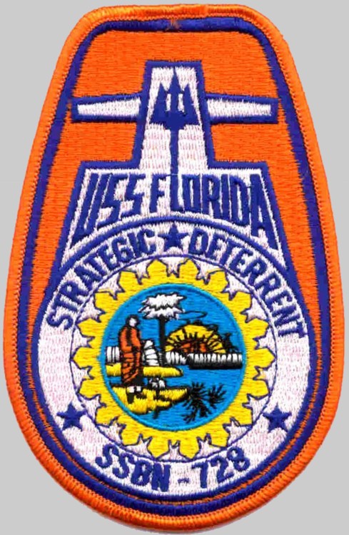ssbn-728 uss florida patch crest insignia badge submarine us navy