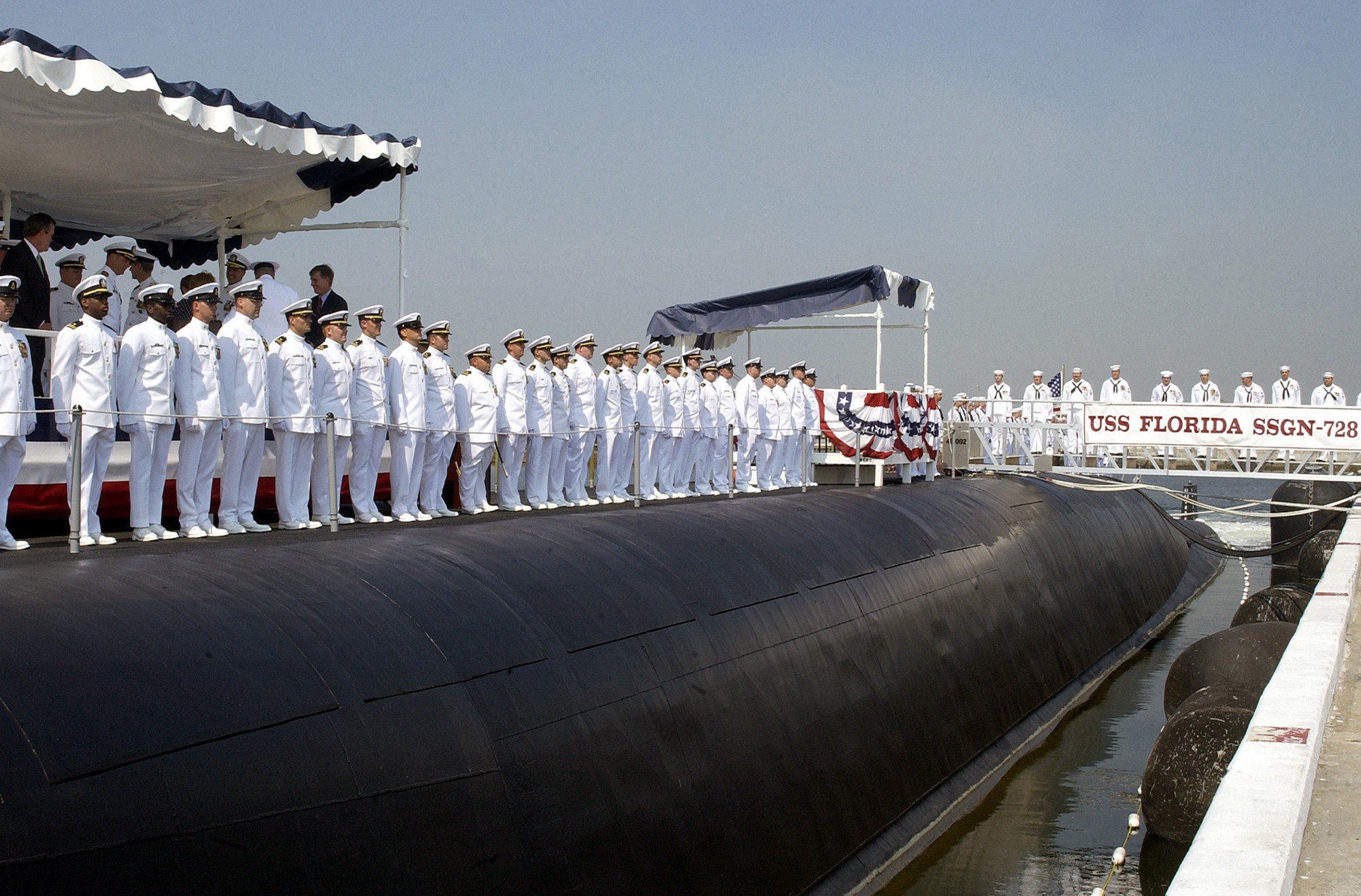 ssgn-728 uss florida guided missile submarine us navy 2006 37 recommissioning mayport