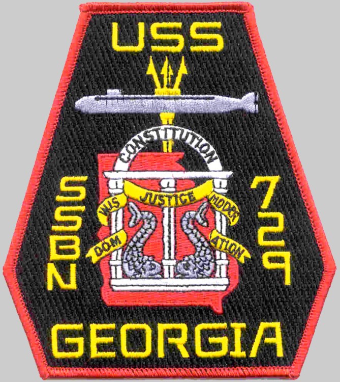 ssbn-729 uss georgia insignia crest patch badge ballistic missile submarine us navy 02