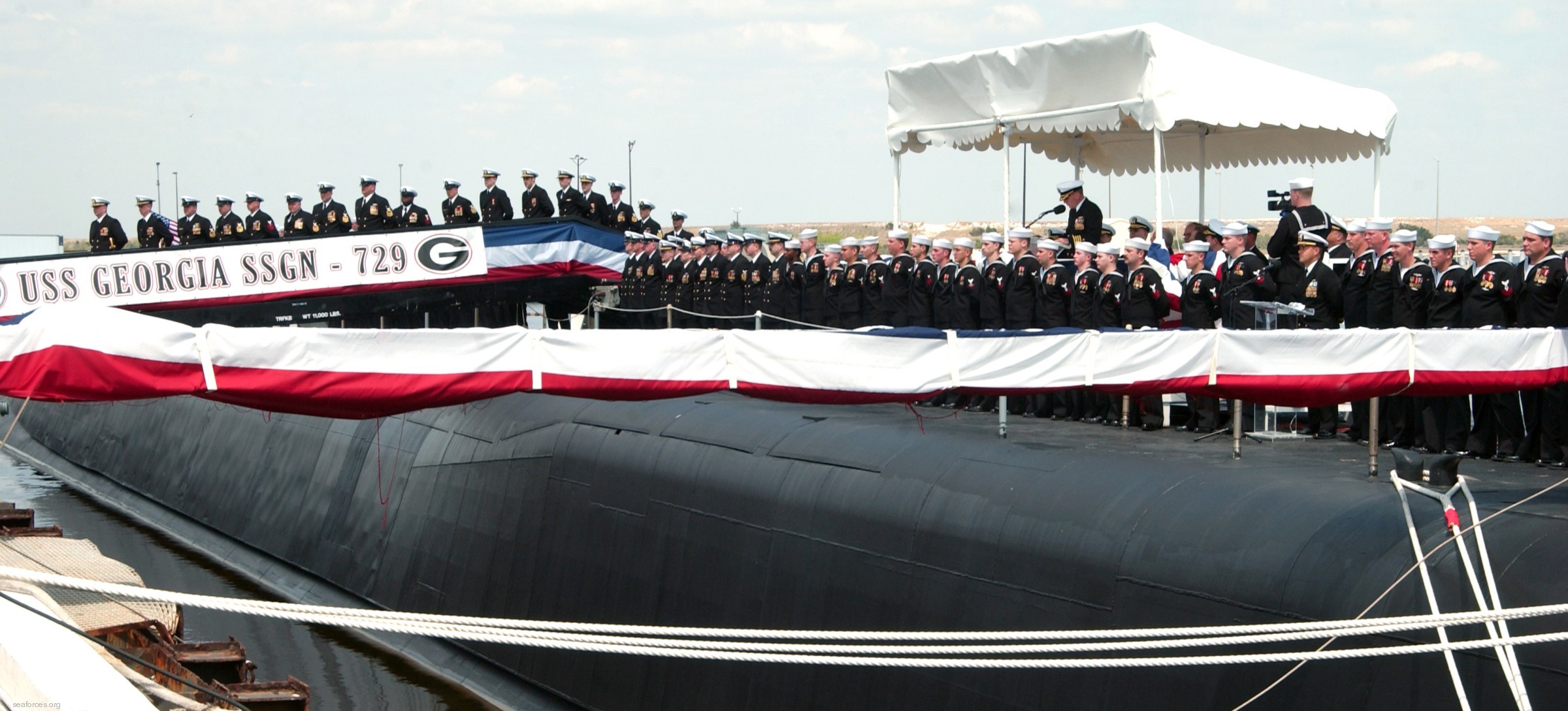 ssgn-729 uss georgia guided missile submarine 2008 39 recommissioning ceremony kings bay