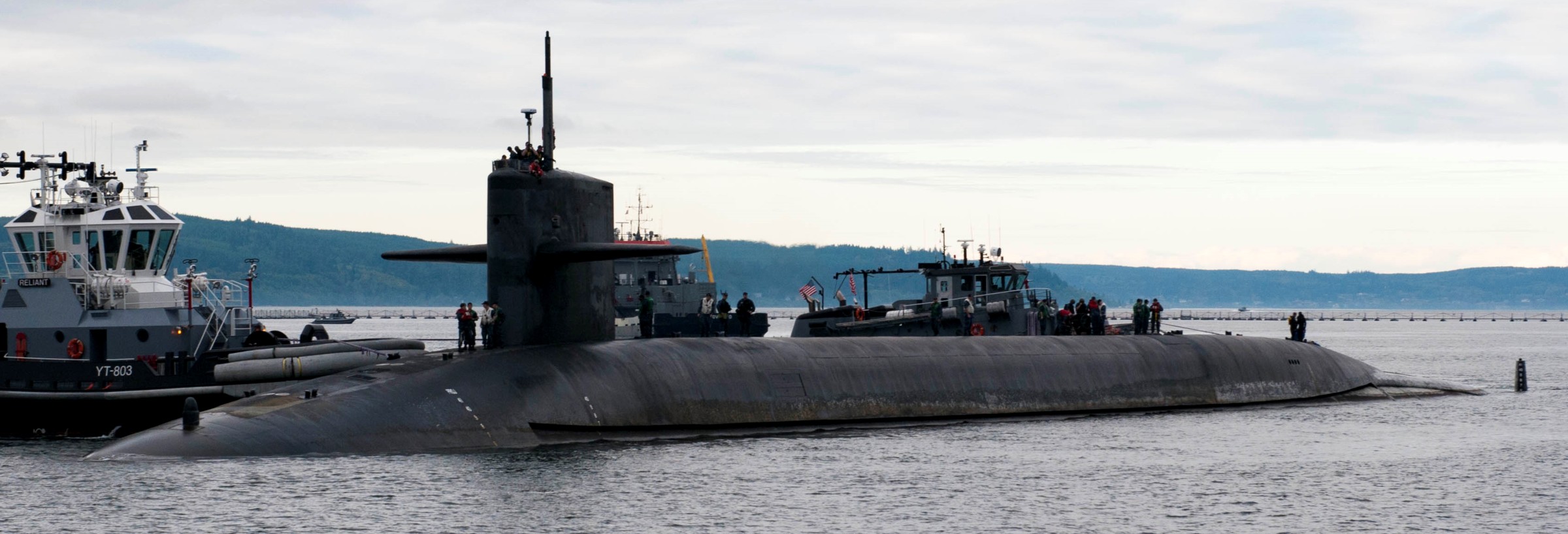 ssbn-731 uss alabama ohio class ballistic missile submarine 2016 07 naval base kitsap bangor bremerton washington
