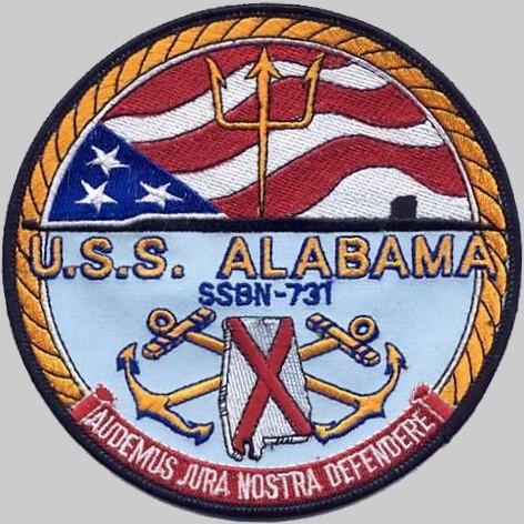 ssbn-731 uss alabama insignia crest patch badge ballistic missile submarine us navy