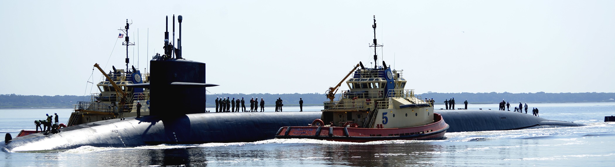 ssbn-732 uss alaska ballistic missile submarine ohio class returning kings bay georgia 2019 53