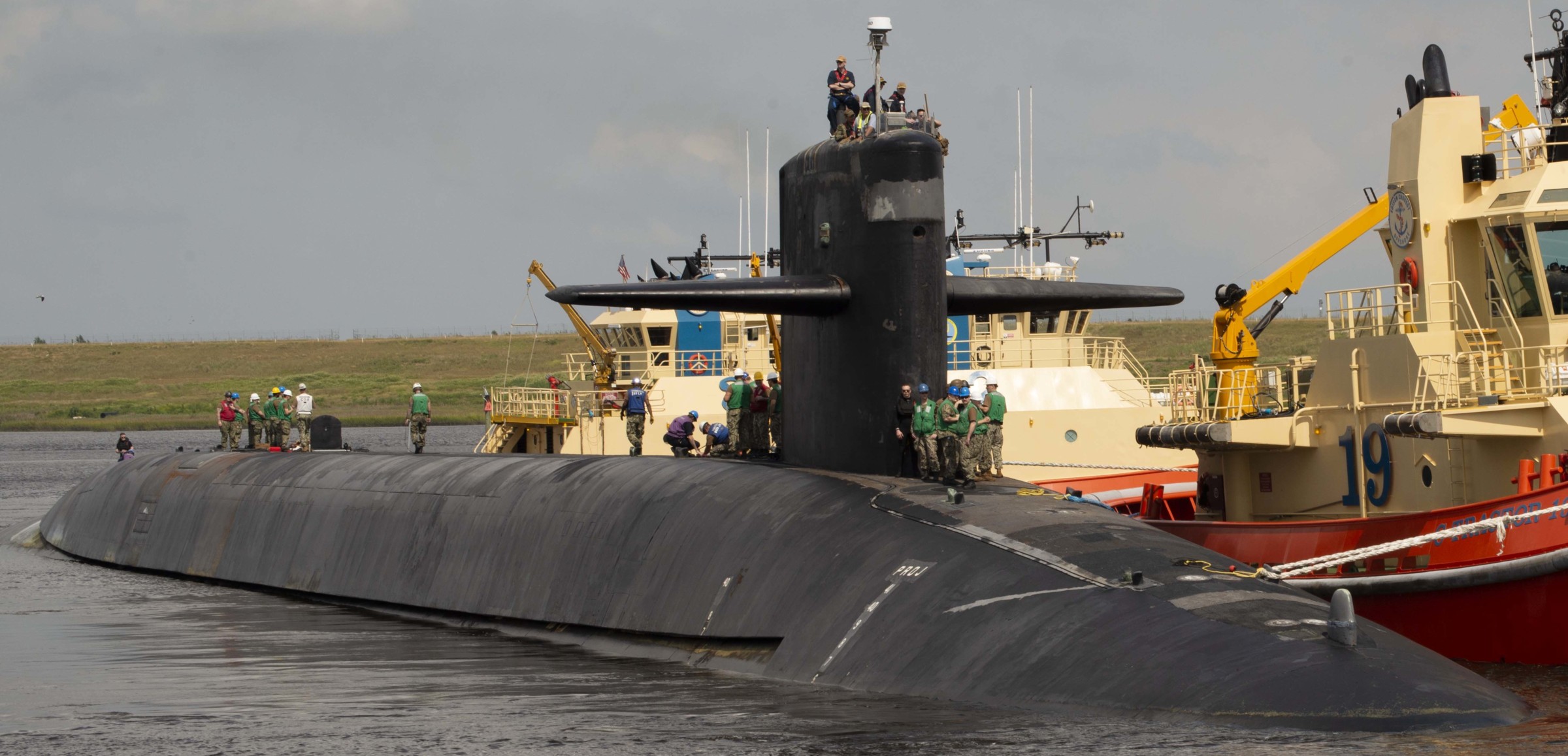 ssbn-732 uss alaska ballistic missile submarine returning kings bay georgia 2021 61