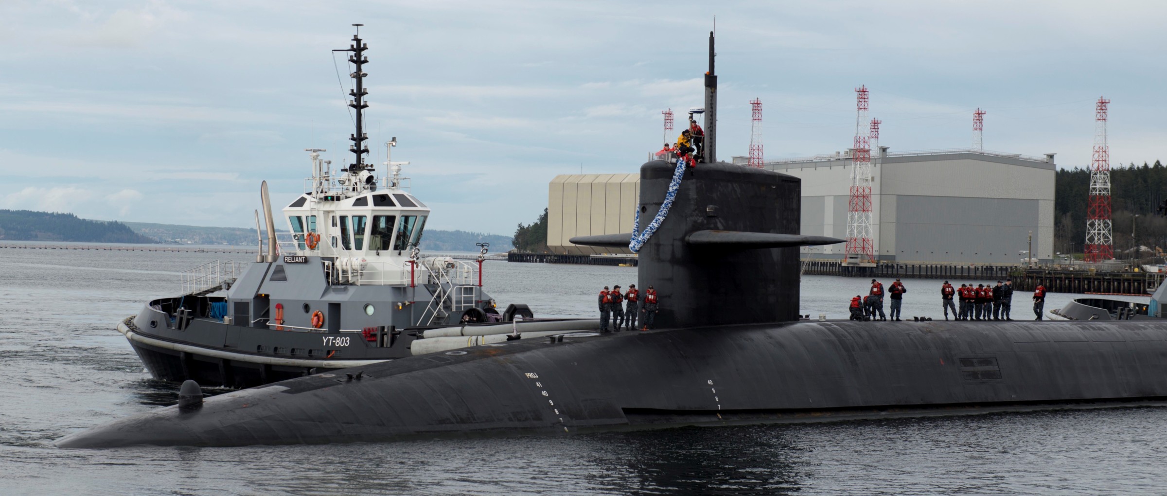 ssbn-733 uss nevada ohio class ballistic missile submarine 2017 02 naval base kitsap bangor bremerton washington