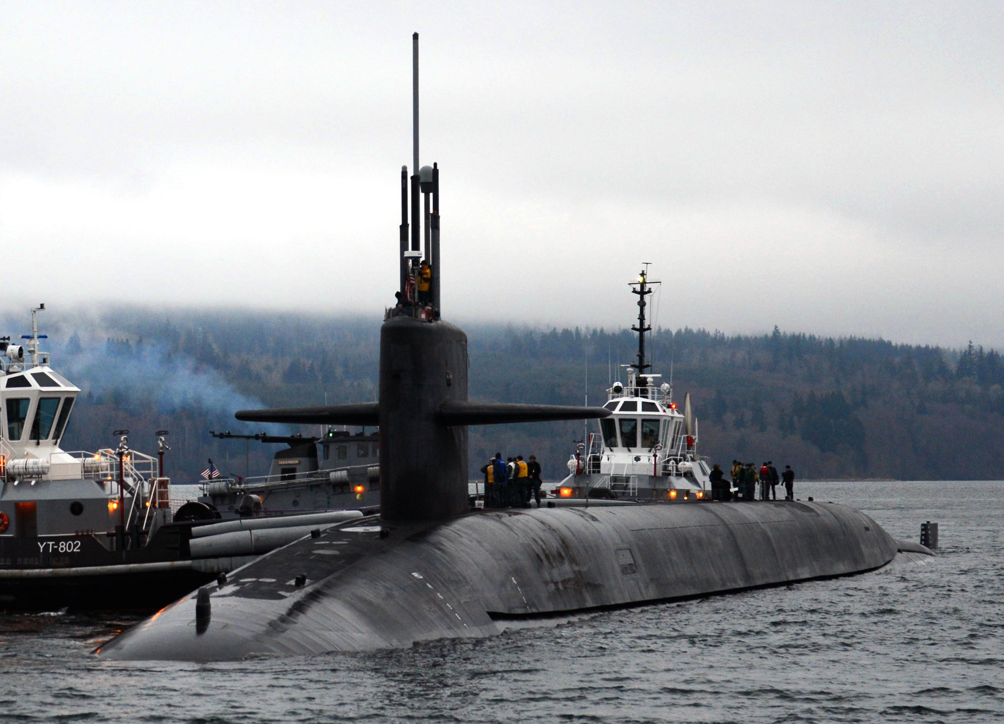 ssbn-733 uss nevada ohio class ballistic missile submarine 2014 07 kitsap bangor bremerton