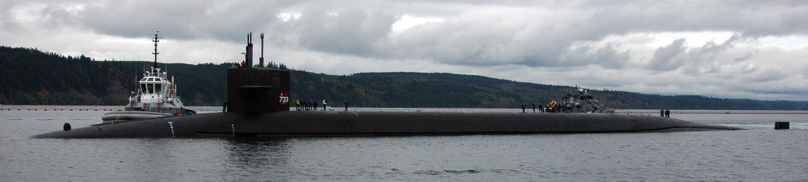 ssbn-733 uss nevada ohio class ballistic missile submarine 2012 10 naval base kitsap bangor washington