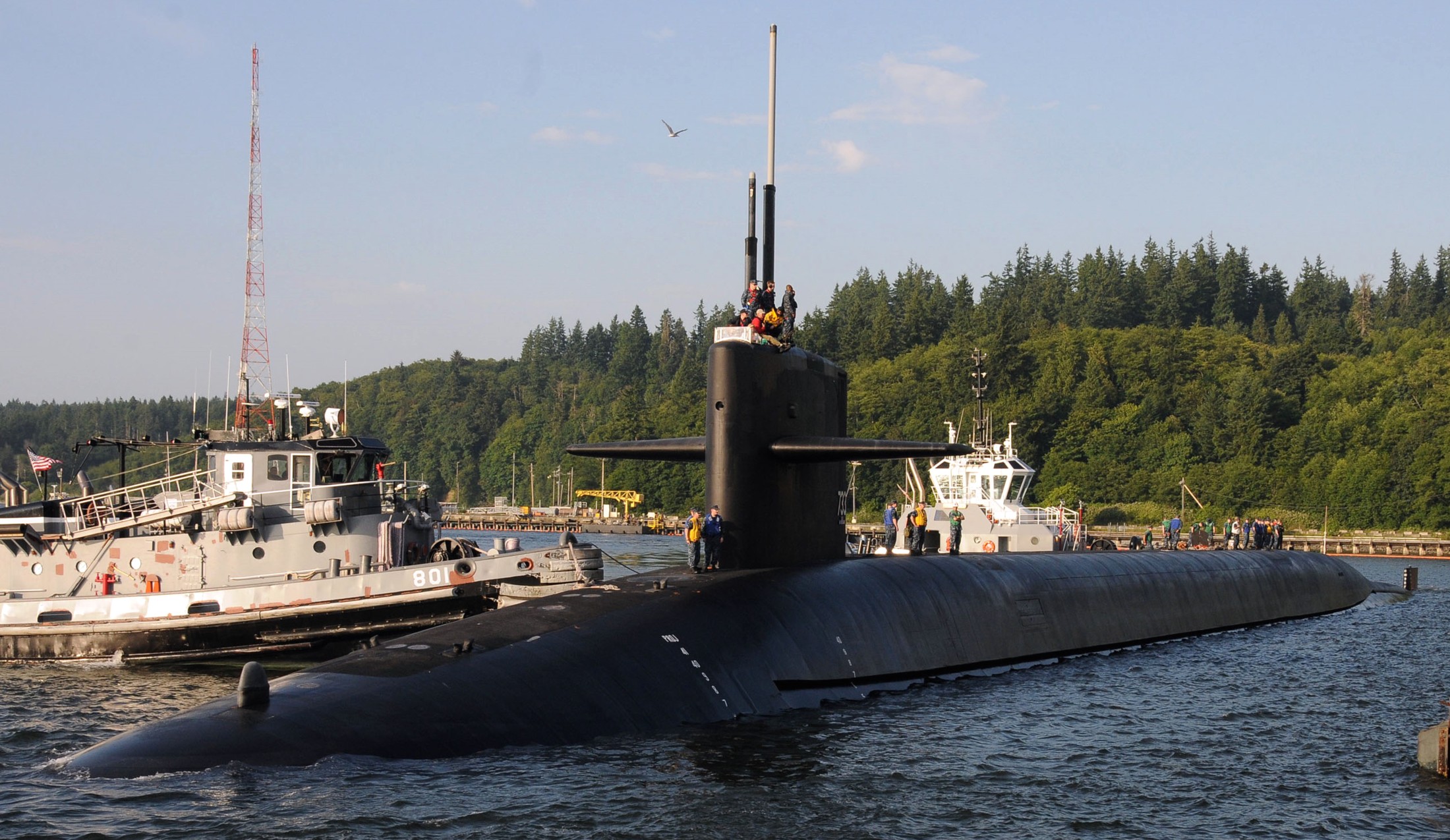 ssbn-733 uss nevada ohio class ballistic missile submarine general dynamics electric boat groton