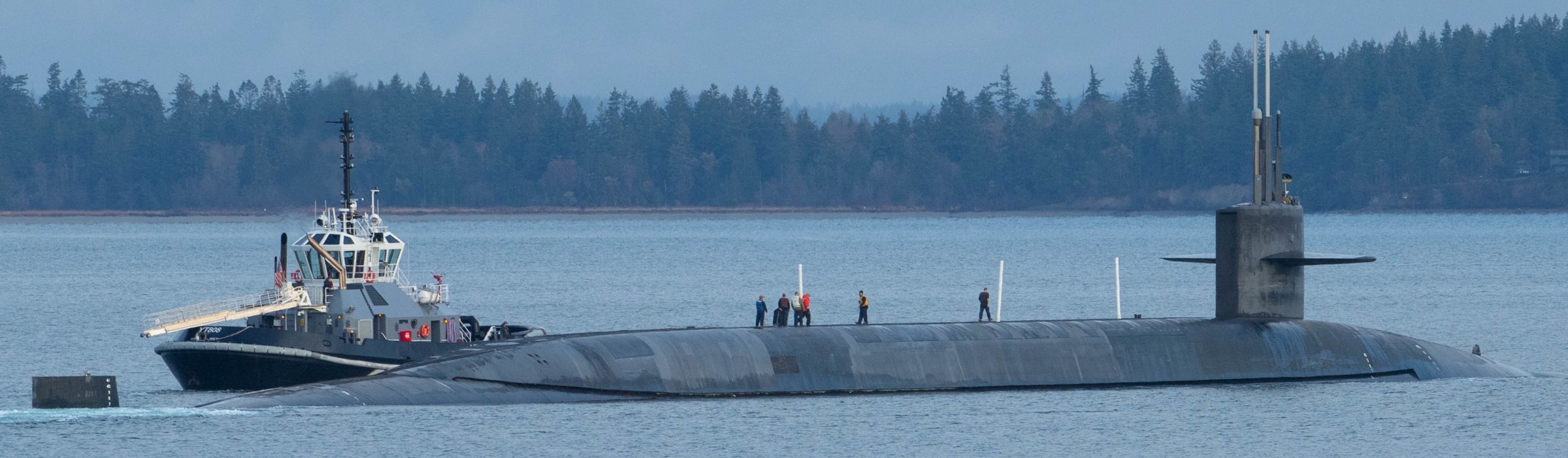 ssbn-733 uss nevada ballistic missile submarine ohio class departing naval base kitsap 2021 46