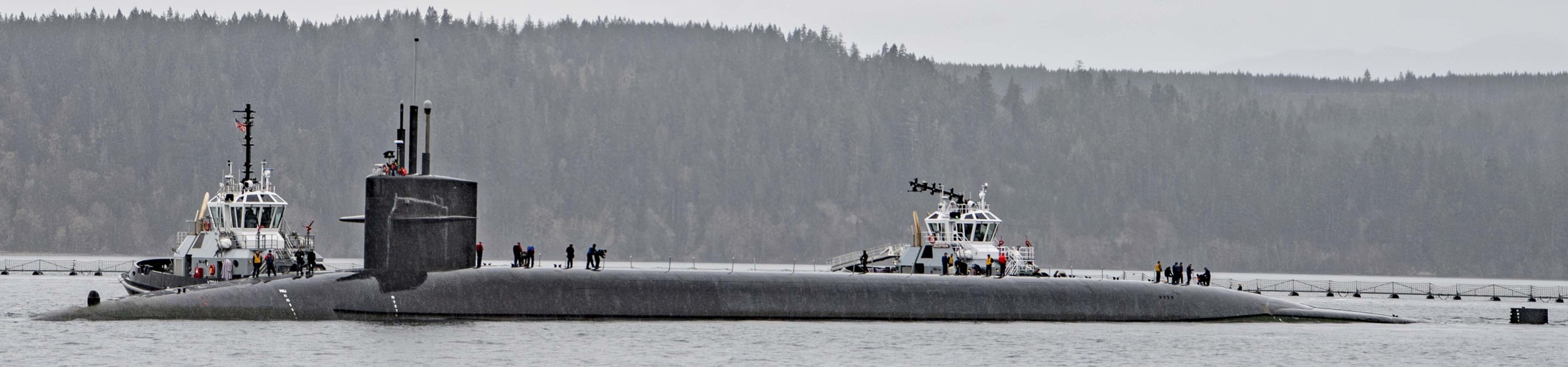 ssbn-733 uss nevada ballistic missile submarine returning naval base kitsap washington 2025 57