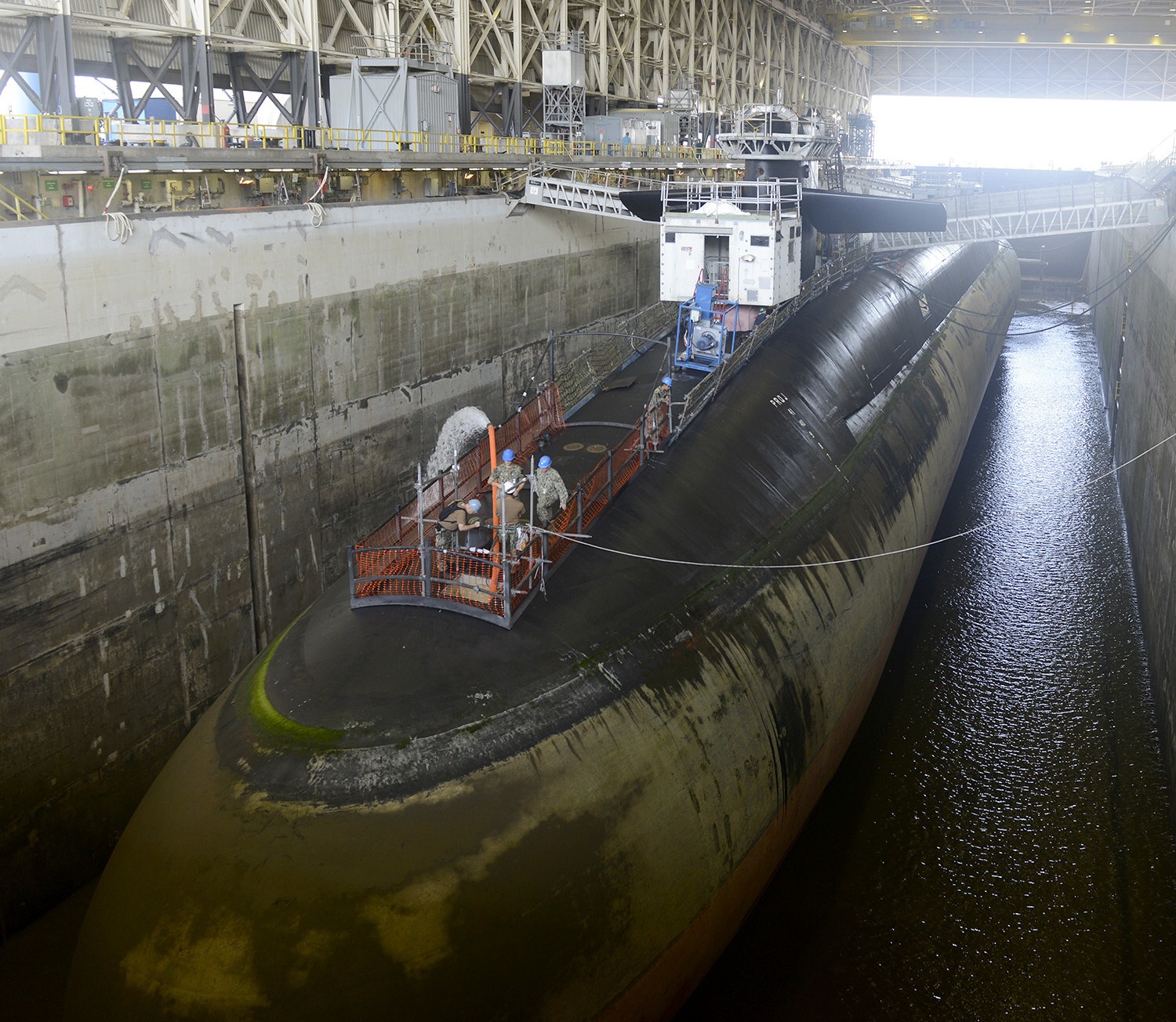 ssbn-734 uss tennessee ballistic missile submarine ohio class dry-dock kings bay 2019 74