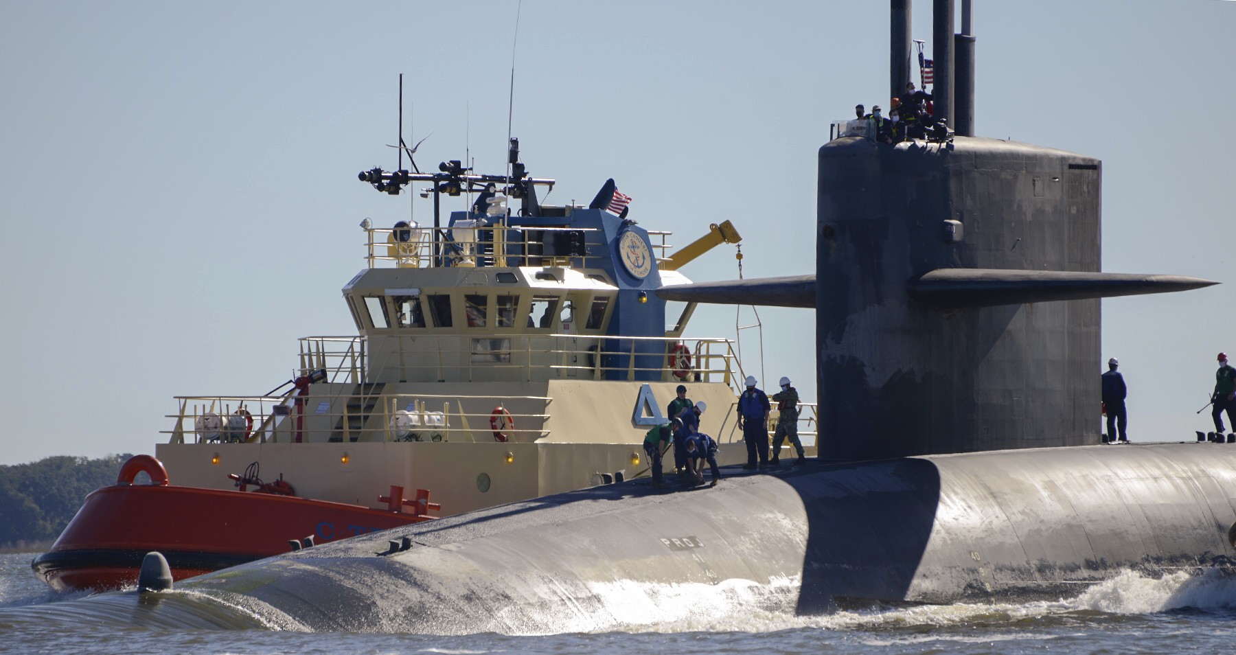 ssbn-734 uss tennessee ballistic missile submarine returning kings bay georgia 2020 77