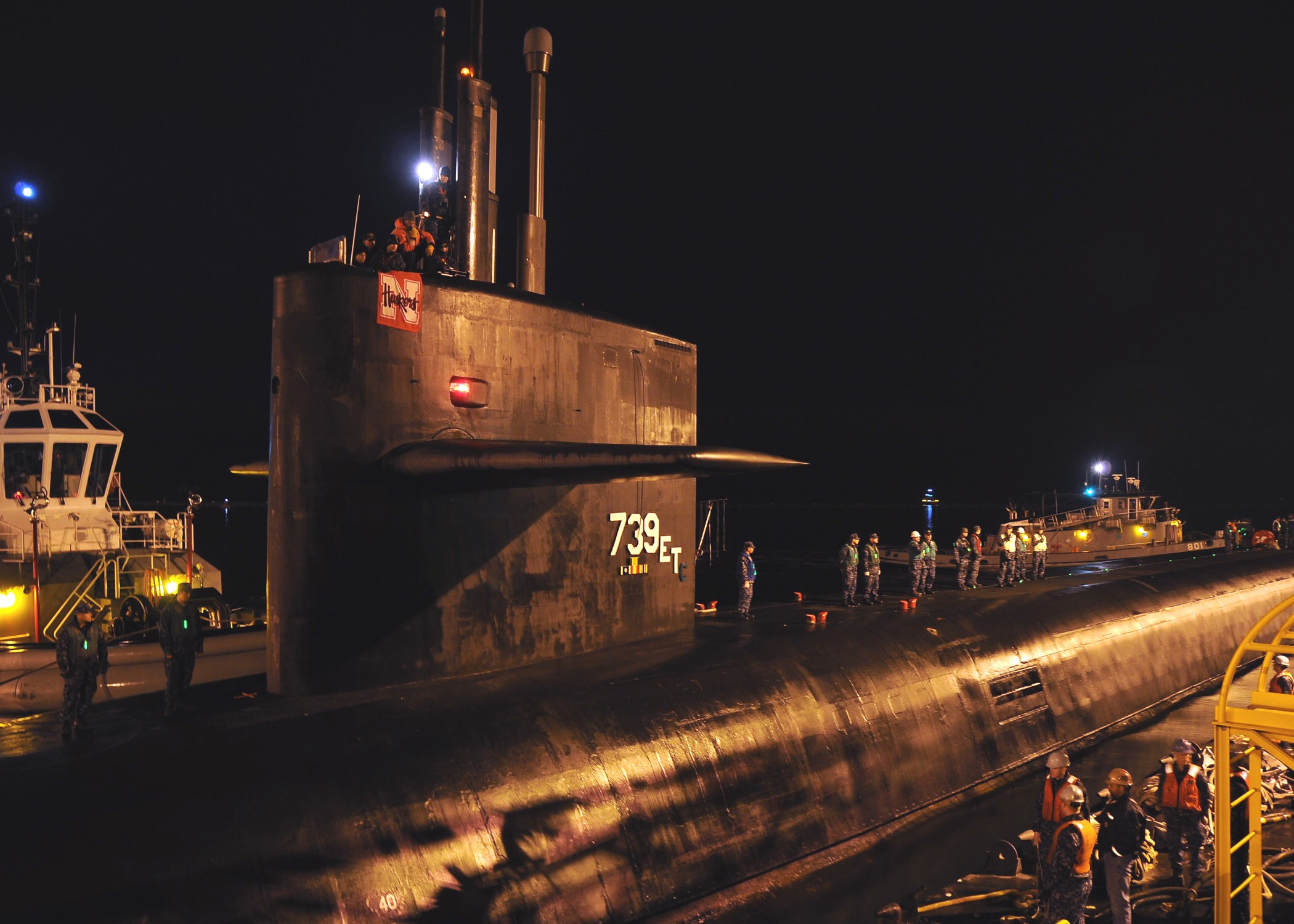 ssbn-739 uss nebraska ballistic missile submarine returning kitsap 2011 12