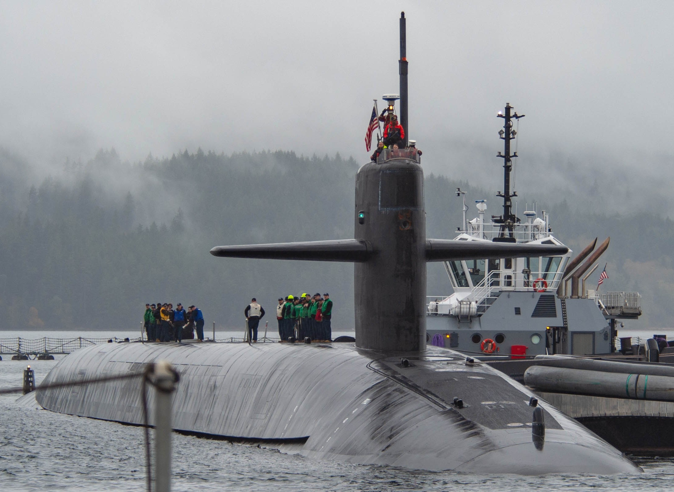 ssbn-739 uss nebraska ballistic missile submarine returning kitsap washington 2025 53