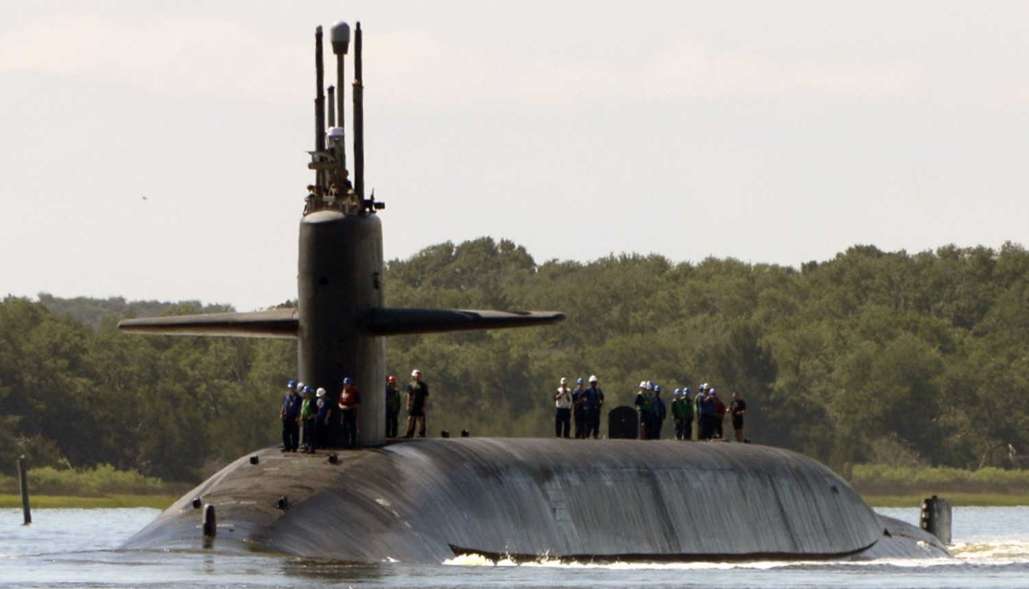 ssbn-740 uss rhode island ballistic missile submarine returning kings bay georgia 47