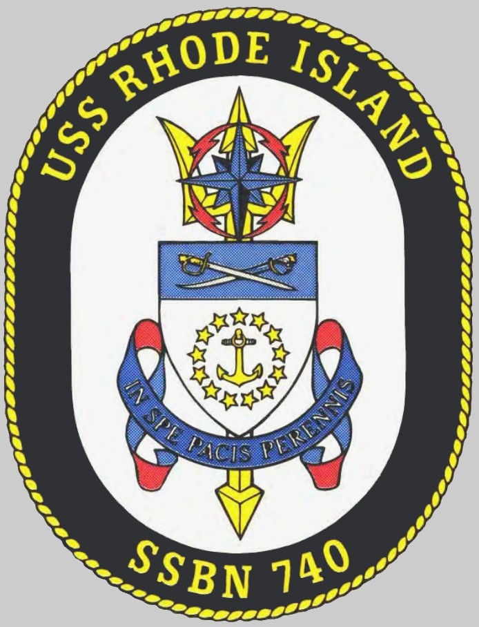 ssbn-740 uss rhode island insignia crest patch badge ballistic missile submarine ohio class us navy 03c