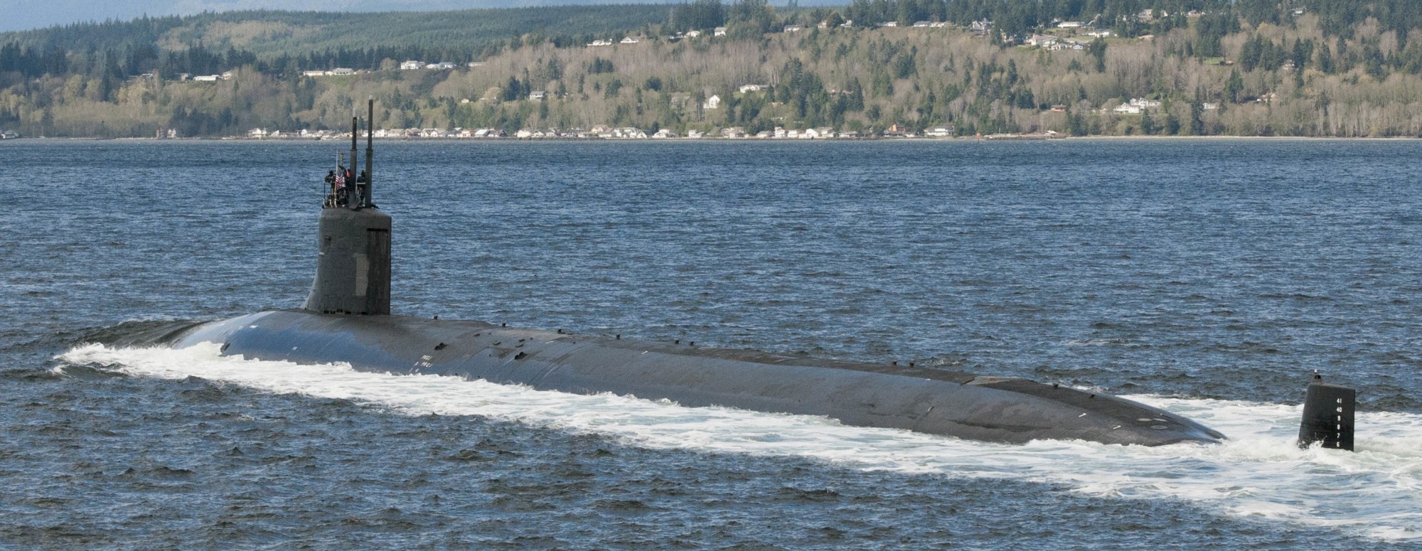 ssn-23 uss jimmy carter seawolf class attack submarine us navy returning naval base kitsap bremerton washington 30