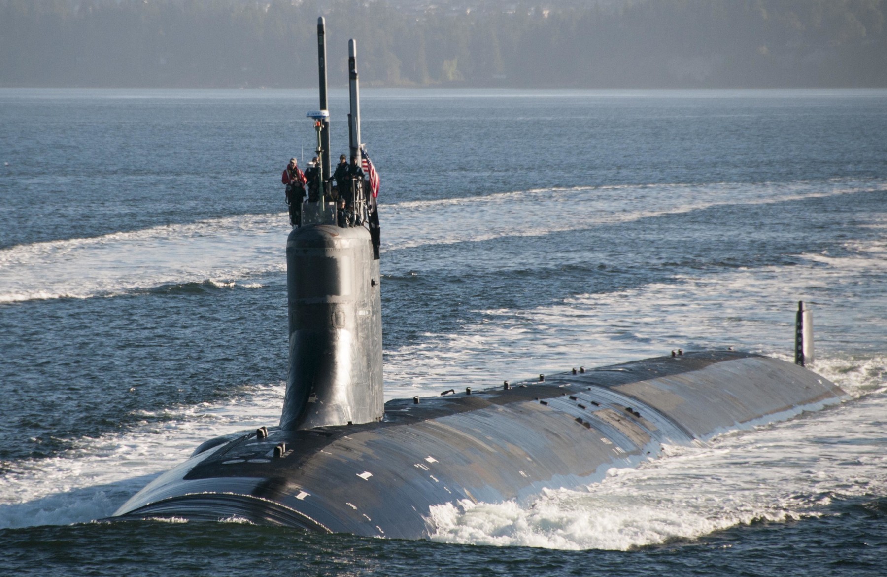 ssn-23 uss jimmy carter seawolf class attack submarine us navy returning naval base kitsap bremerton washington 36