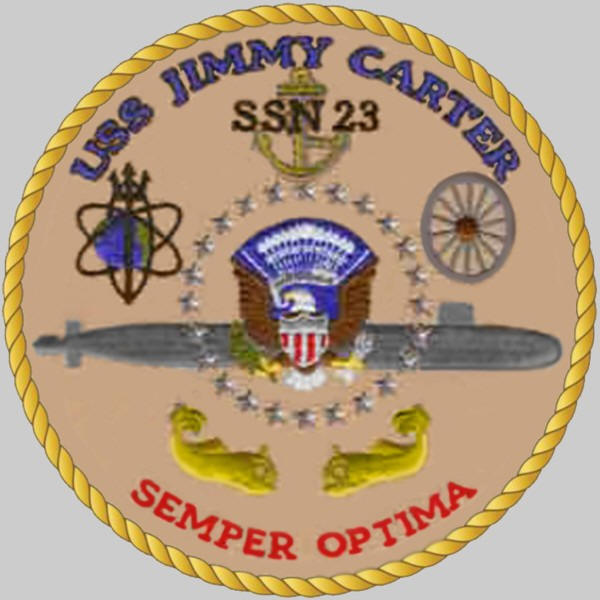 ssn-23 uss jimmy carter insignia crest patch badge seawolf class attack submarine us navy 02x