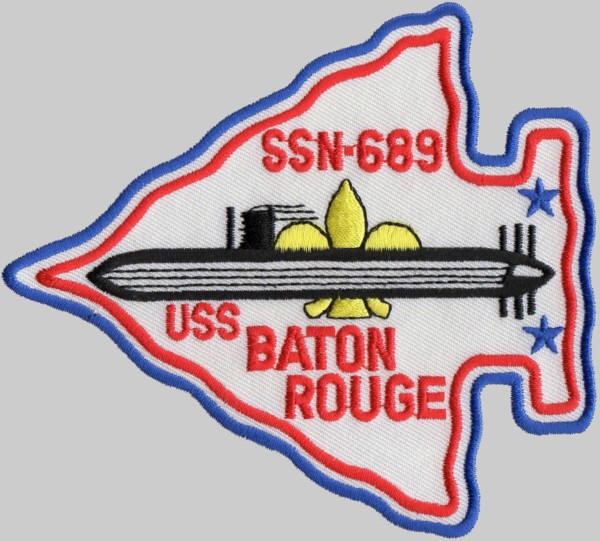 ssn-689 uss baton rouge insignia crest patch badge los angeles class attack submarine us navy