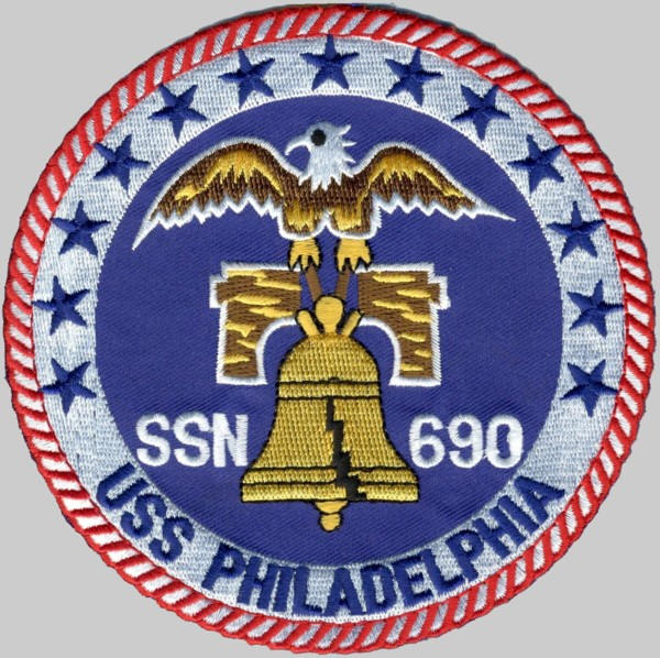 ssn-690 uss philadelphia patch insignia crest