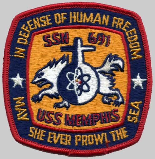 ssn-691 uss memphis patch insignia crest
