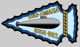 ssn-692 uss omaha insignia crest patch badge los angeles class attack submarine us navy