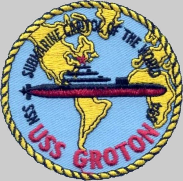 uss groton ssn-694 insignia crest patch badge los angeles class attack submarine us navy 04p