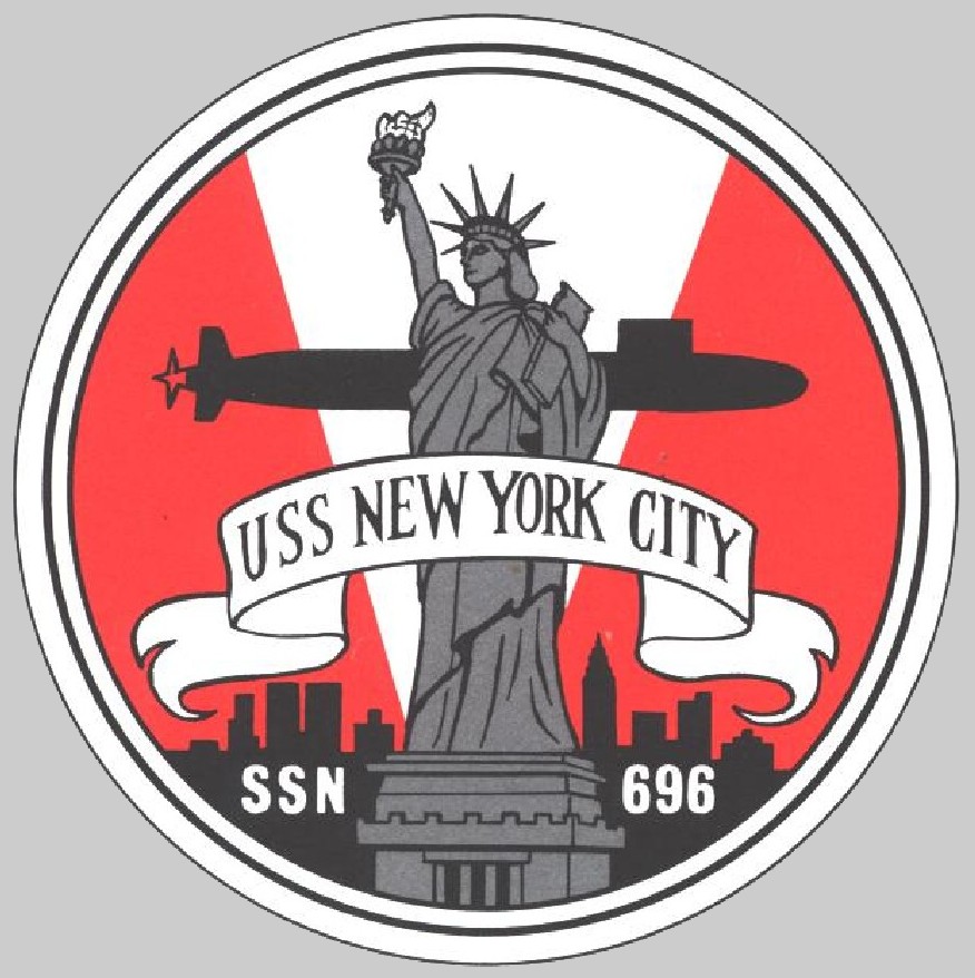 uss new york city ssn-696 insignia crest patch badge los angeles class attack submarine us navy 06c