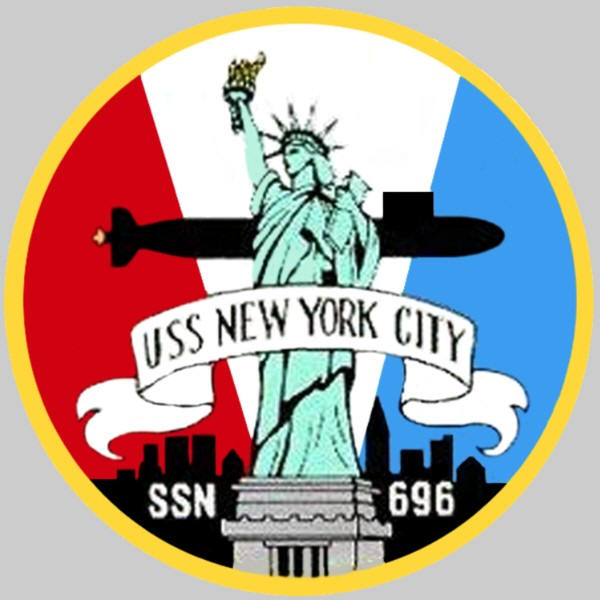 ssn-696 uss new york city insignia crest patch badge los angeles class attack submarine us navy
