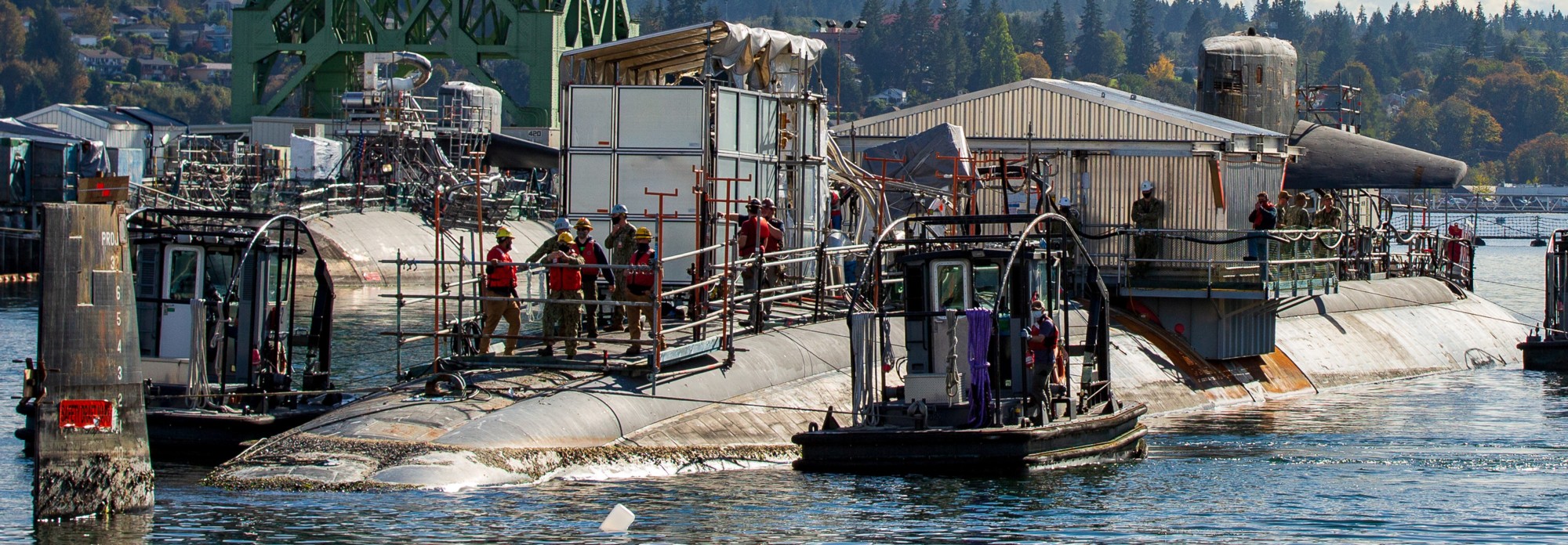 uss bremerton ssn-698 los angeles class attack submarine inactivation puget sound naval shipyard washington 2020