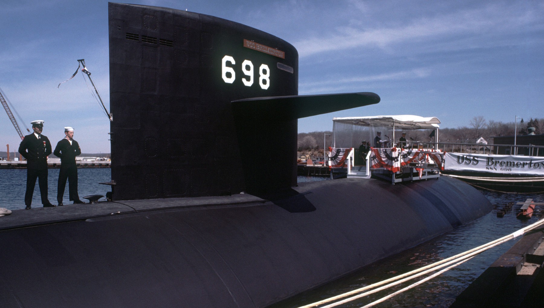 uss bremerton ssn-698 los angeles class attack submarine commissioning ceremony gdeb groton 1981 60