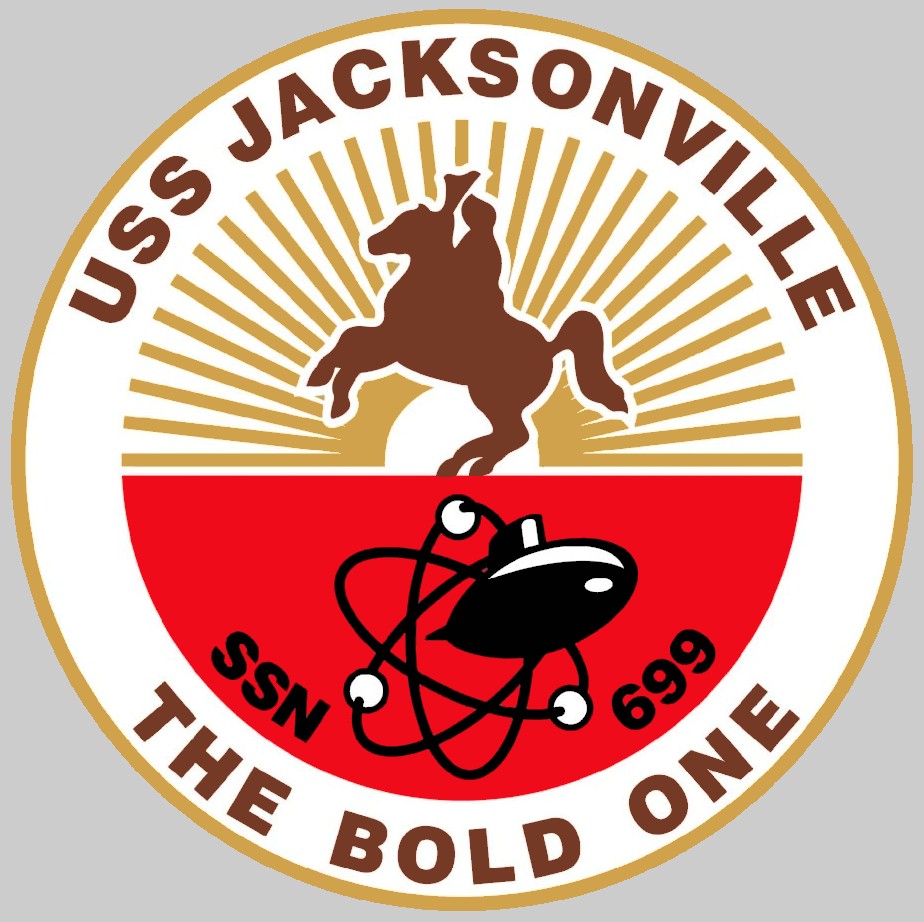 uss jacksonville ssn-699 insignia crest patch los angeles class attack submarine us navy 04x