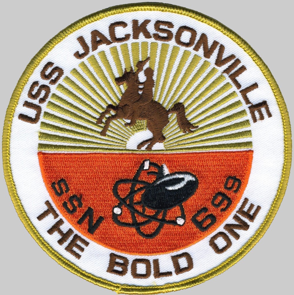 uss jacksonville ssn-699 insignia crest patch badge los angeles class attack submarine us navy 05p