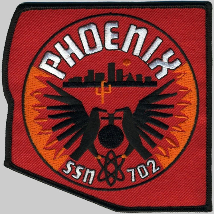 ssn-702 uss phoenix insignia crest patch badge los angeles class attack submarine us navy