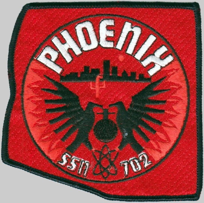 ssn-702 uss phoenix patch insignia los angeles class attack submarine
