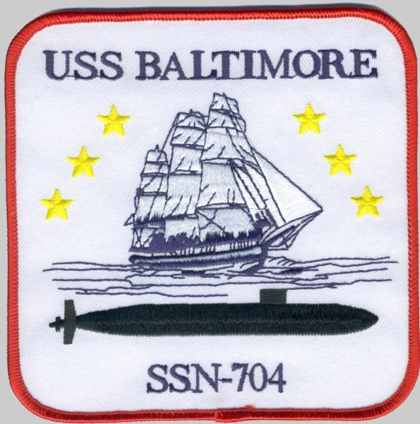 uss baltimore ssn-704 patch insignia crest us navy