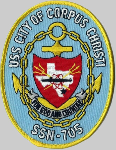 ssn-705 uss city of corpus christi patch insignia crest