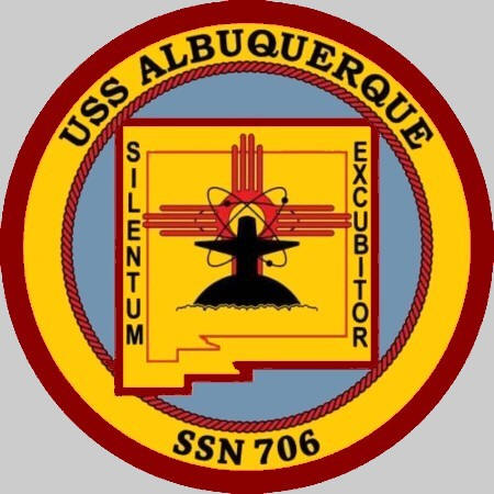 ssn-706 uss albuquerque insignia crest patch badge los angeles class attack submarine us navy