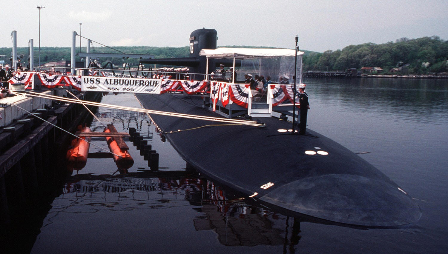 ssn-706 uss albuquerque commissioning ceremony may 1983